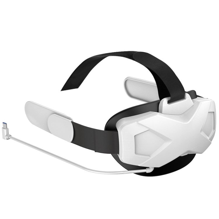 For Oculus Quest 2 Headband Adjustable Head Strap Charger Adapter - White For Oculus Quest 2 Headband Adjustable Head Strap Charger Adapter - White